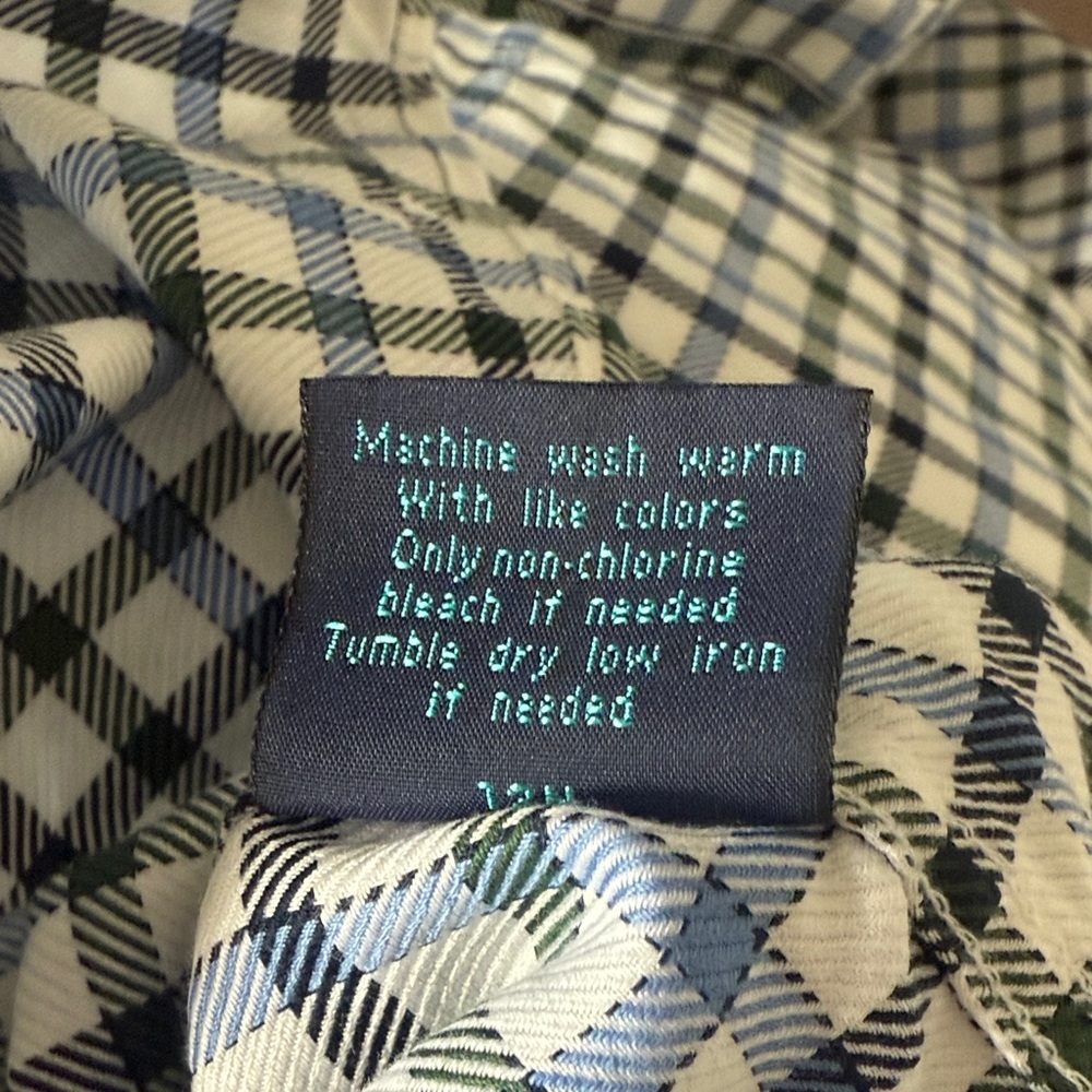 Faconnable Men's Gingham Plaid Casual Button Down Checkered Shirt Sz Large - Picture 6 of 7